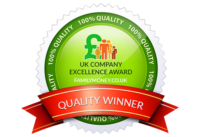 familymoney-award green award seal icon given to winners of the FamilyMoney Award for Excellence in Business
