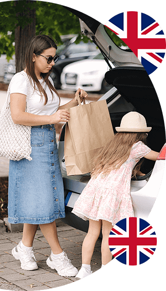 image of a female single parent and a child putting shopping into a car signifying that before applying for any type of loan a person needs to ensure it makes financial sense at that time